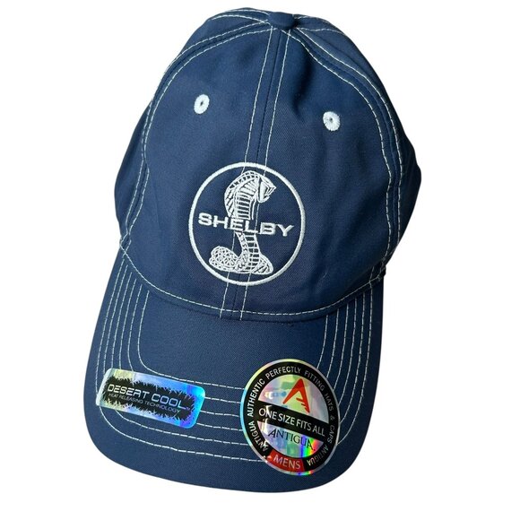 NEW Shelby Antigua Cap Hat Desert Cooling OS Blue White Cobra Performance - Picture 7 of 11